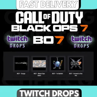 Black Ops 7 BO7 |TWITCH DROPS 4 ITEMS |BLUEPRINT + SWIRL + MORE! | ALL PLATFORMS | GLOBAL 24/7 
