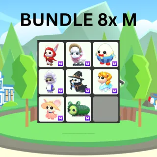 [BUNDLE] Mega Neon Fairytale Egg Pets (8x M) - Adopt Me Roblox