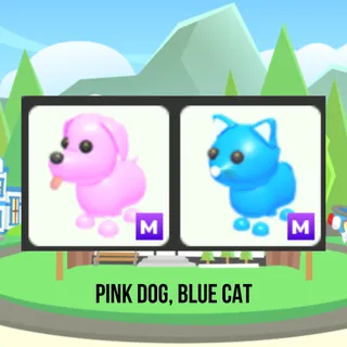 [BUNDLE] Pink Dog + Blue Cat 