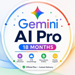 Gemini Pro & 5 TB Google Storage | 18 Months 