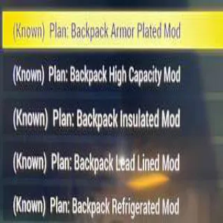 Backpack Mod Set