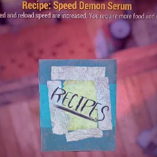 Plan/Recipe; Speed Demon