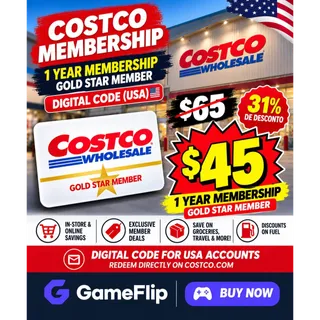 $65.00 USD Costco Gold Star Membership 1 Year (USA) – Digital Code | 31% OFF – $45