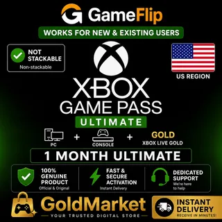 Xbox Game Pass Ultimate 1 Month Membership - US ONLY (NOT STACKABLE)