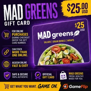$25.00 USD Mad Green Giftcard