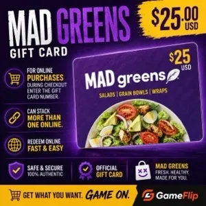 $25.00 USD Mad Green Giftcard