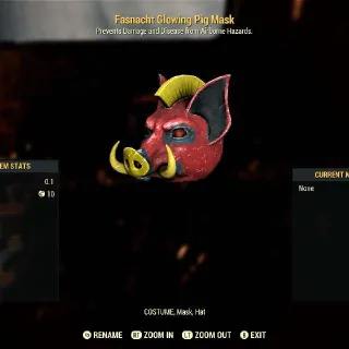 Fasnacht Glowing Pig Mask