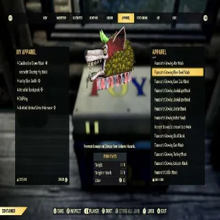 Glowing Blue Devil Mask