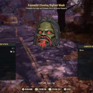 Glowing Bigfoot Mask