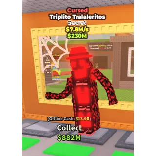 Steal a Brainrot|Triplito Tralaleritos (Cursed)