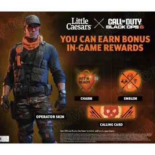 Call of Duty Black Ops 6 LITTLE CAESARS 2024 CODE REGION FREE