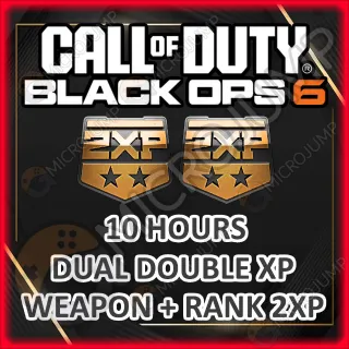 Call of Duty Black Ops 6 DUAL 2XP 10 HOURS Rank + 10 HOURS Weapon 2XP