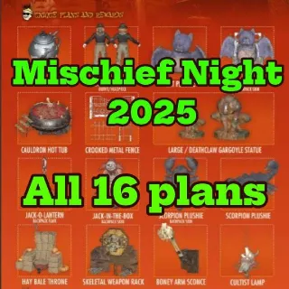 Mischief Nights Plans Full Set (16pl) Fallout 76