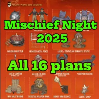 Mischief Nights Plans Full Set (16pl)