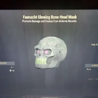 Glowing Bone Head Mask