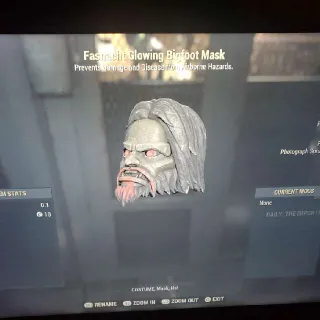 Glowing Bigfoot Mask