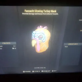 Glowing Turkey Mask