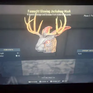 Glowing Jackalope Mask