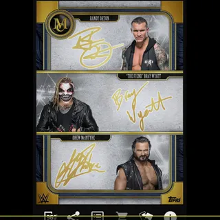 Topps WWE Slam Museum Triple Auto Randy/Bray/Drew 198cc