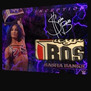 Topps WWE Slam Inception Sasha Banks Dual Shirt/Auto 75cc