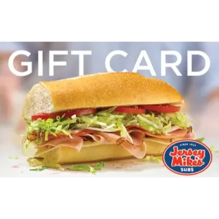 $2.64 USD Jersey Mikes GIft Card