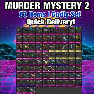 Murder Mystery 2 Mm2 Godly Set (small Set) In Game Items - Very Rare Now!