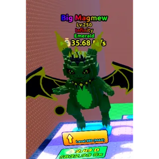 Big Magmew (Emerald)  Level 250 (Infinity)  - Escape Tsunami For Brainrots!