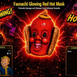 Glowing Red Hot Mask