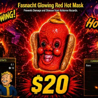 Glowing Red Hot Mask