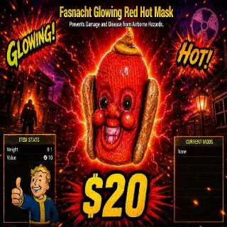 Glowing Red Hot Mask