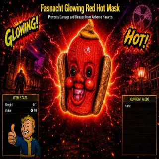 Glowing Red Hot Mask