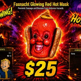 Glowing Red Hot Mask