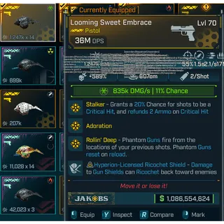 LV.70 Modded Pistol | Looming Sweet Embrace