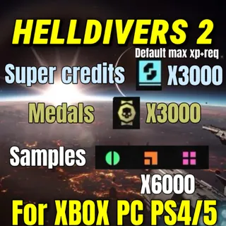 HELLDIVERS 2 3000 medals