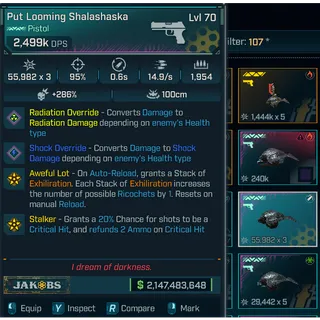 LV.70 Modded Pistol | Put Looming Shalashaska