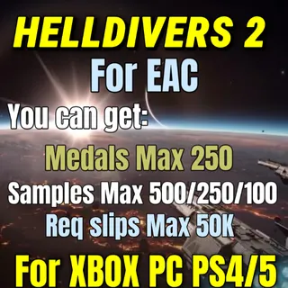 HELLDIVERS 2 250 medals