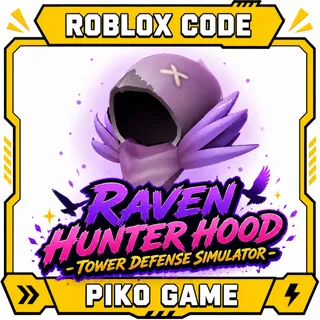 Roblox apparel code | Raven hunter hood- Tower defense simulator | cross platform 