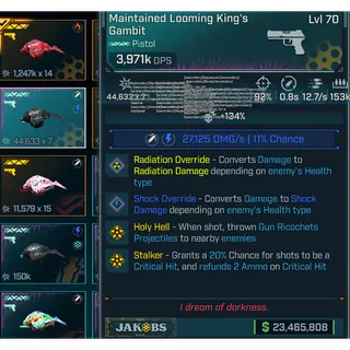 LV.70 Modded Pistol | Maintained Looming King's Gambit