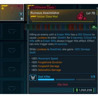 LV.70 Modded Loveless Class Mod | PC/PS/XBOX