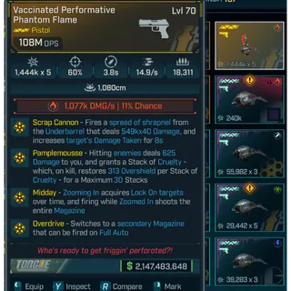 LV.70 Modded Pistol | Vaccinated Performative Phantom Flame