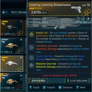 LV.70 Modded Pistol | Cooking Looming Shalashaska