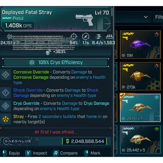 LV.70 Modded Pistol | Deployed Fatal Stray