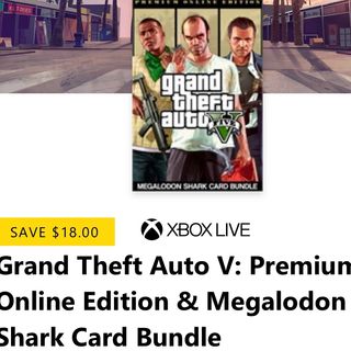 gta 5 megalodon shark card bundle xbox one