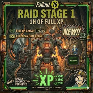 FALLOUT 76 lvl Boostinge Raid STAGE 1