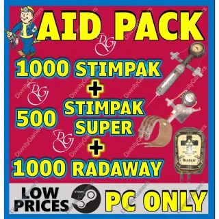 Aid Pack 1k Stims x500 SS x500 rada PC