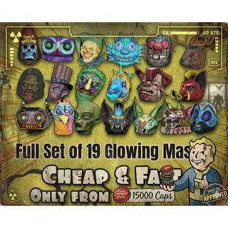 Fasnacht glowing mask full set x21