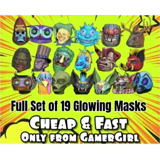 Fasnacht glowing mask full set x21