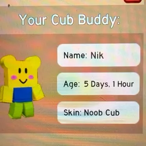 Noob Cub Buddy |Bee Swarm Simulator|