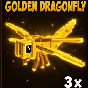 3x golden dragonfly