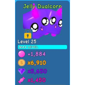 Other 1x Jelly Dualcorn Lvl 25 In Game Items Gameflip - roblox jelly id